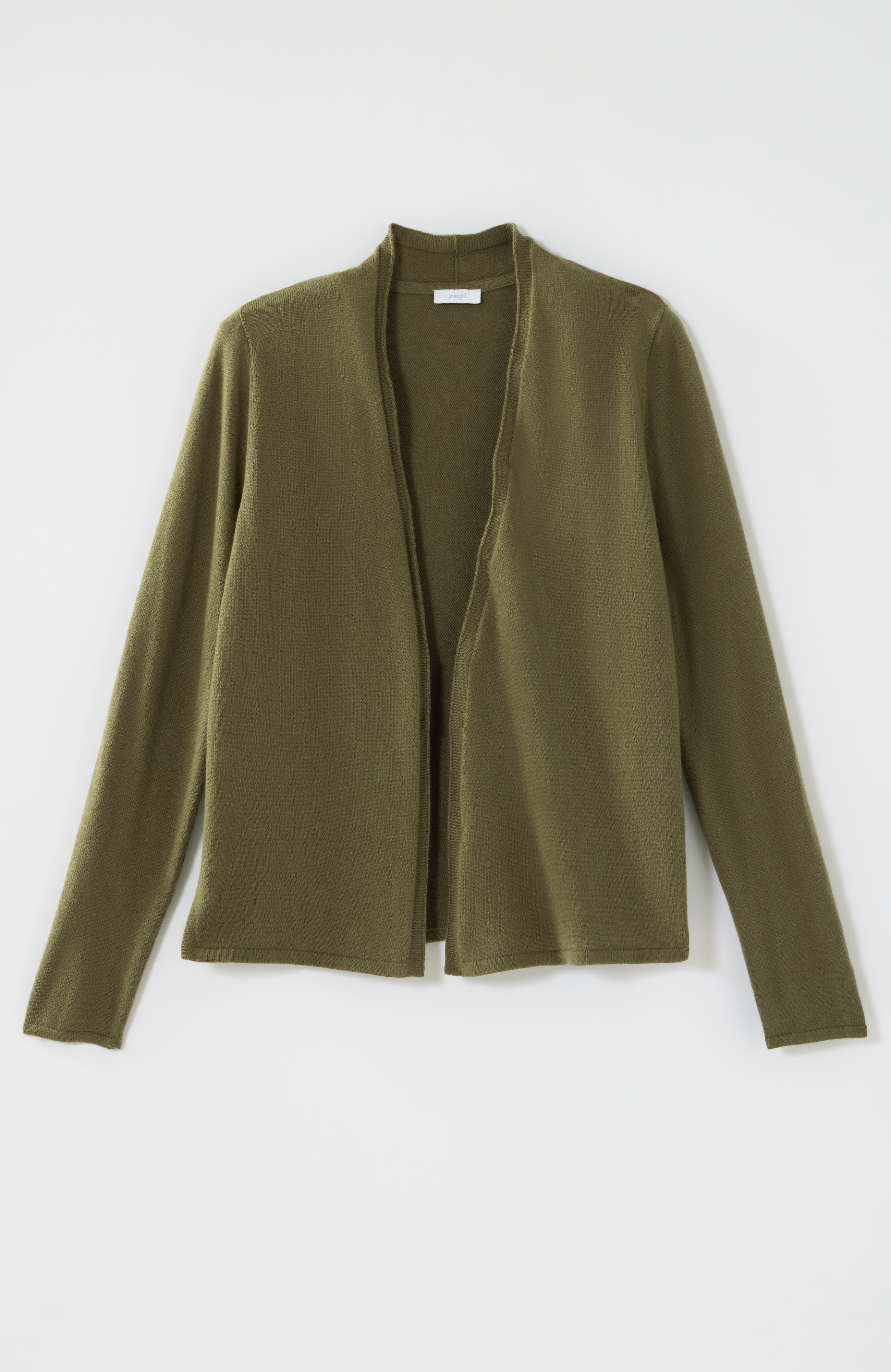 pure jill open-front dress cardi