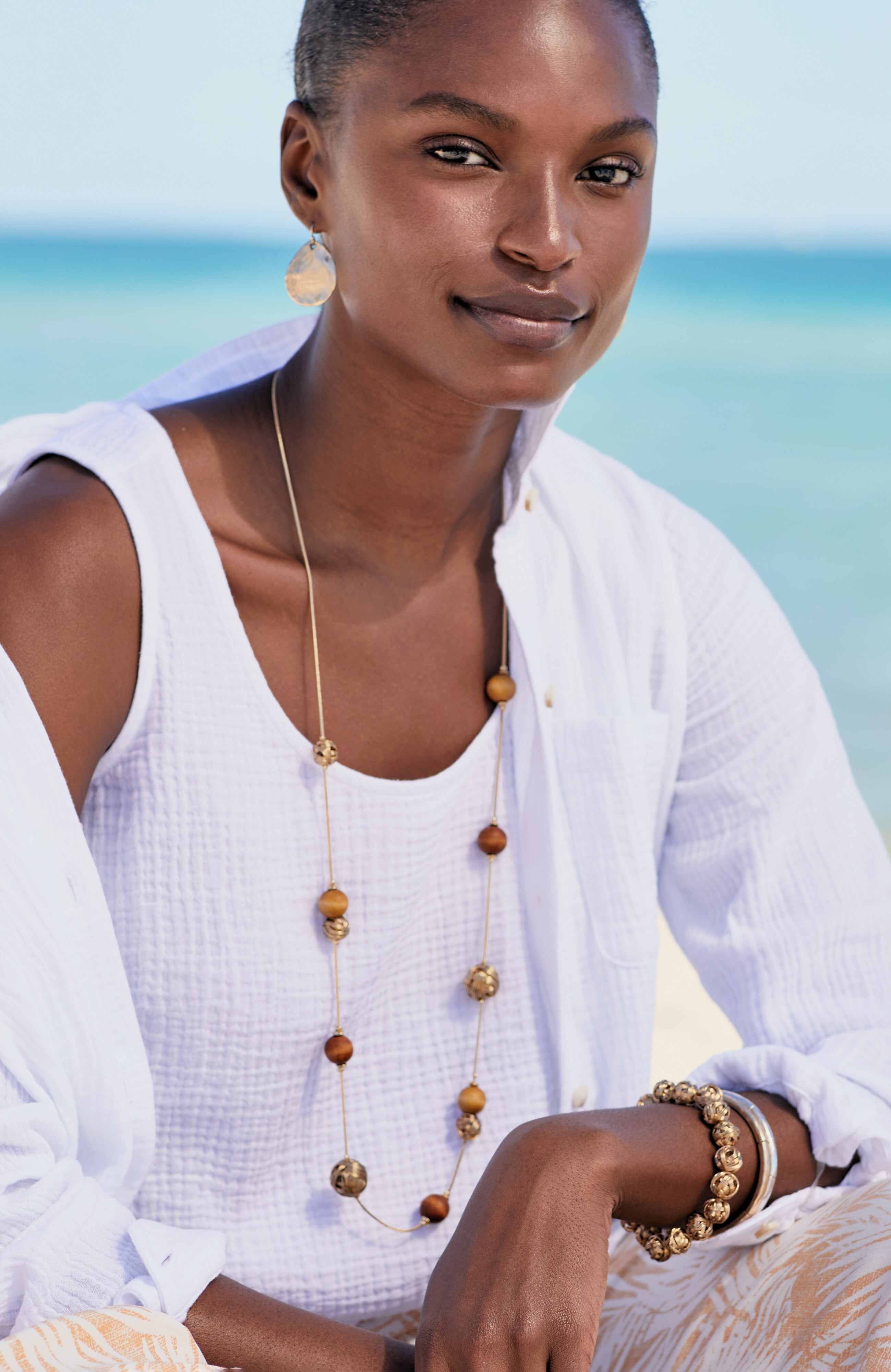 mixed-elements station necklace