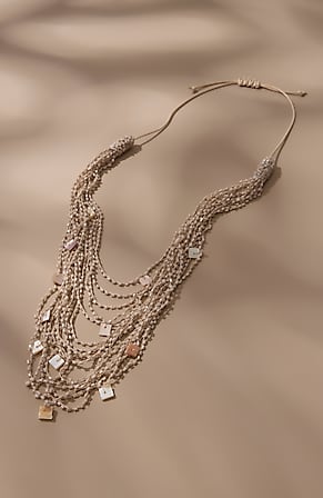 Image for Multistrand Shell Beaded Necklace