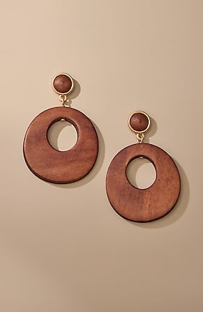 Image for Wood Statement Earrings