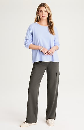 Image for Brushed-Fleece Wide-Leg Pants