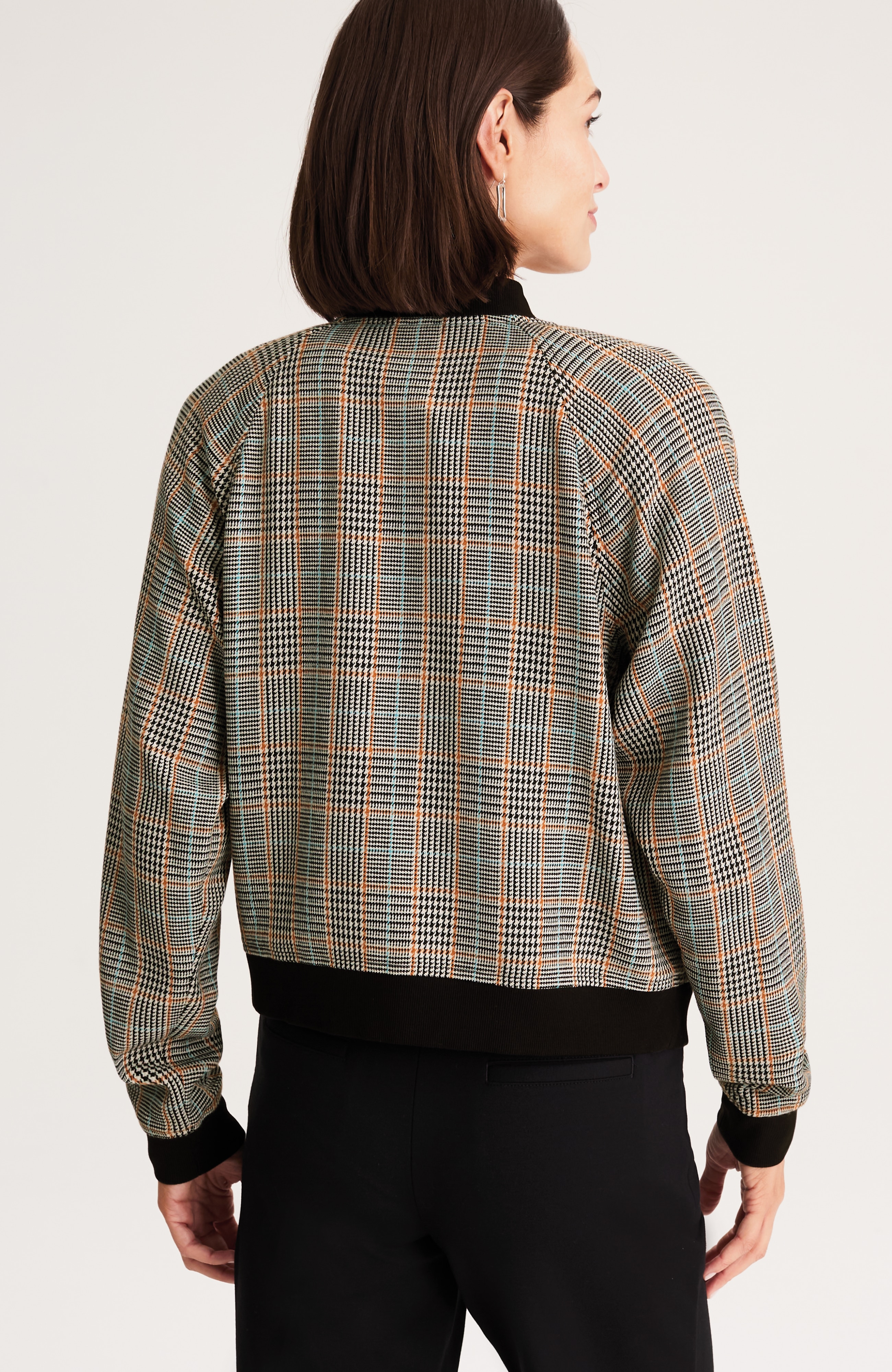plaid bomber jacket