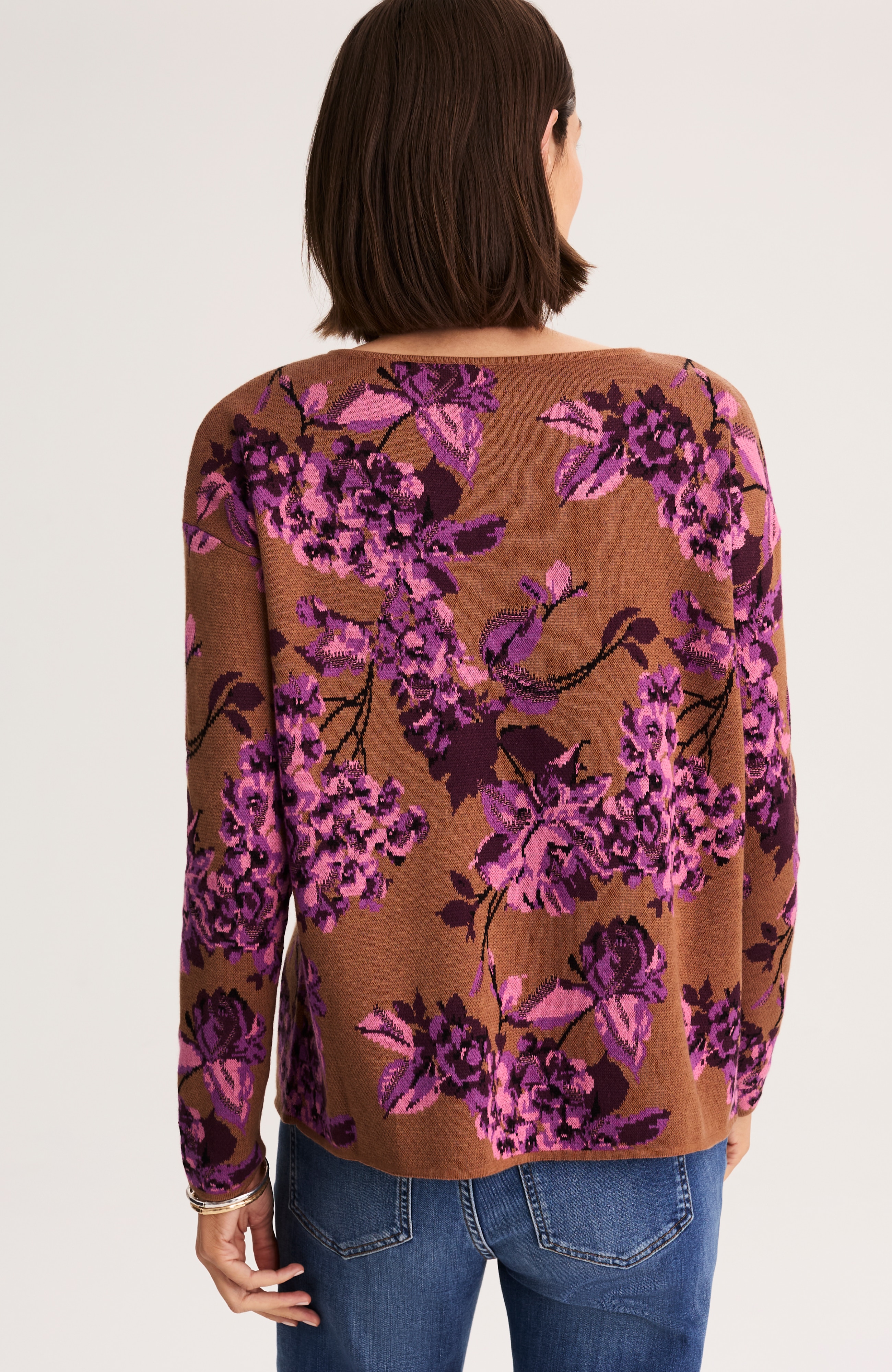 floral jacquard sweater