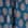 Swatch image of dark cerulean stamped leaves for Printed Cotton Top