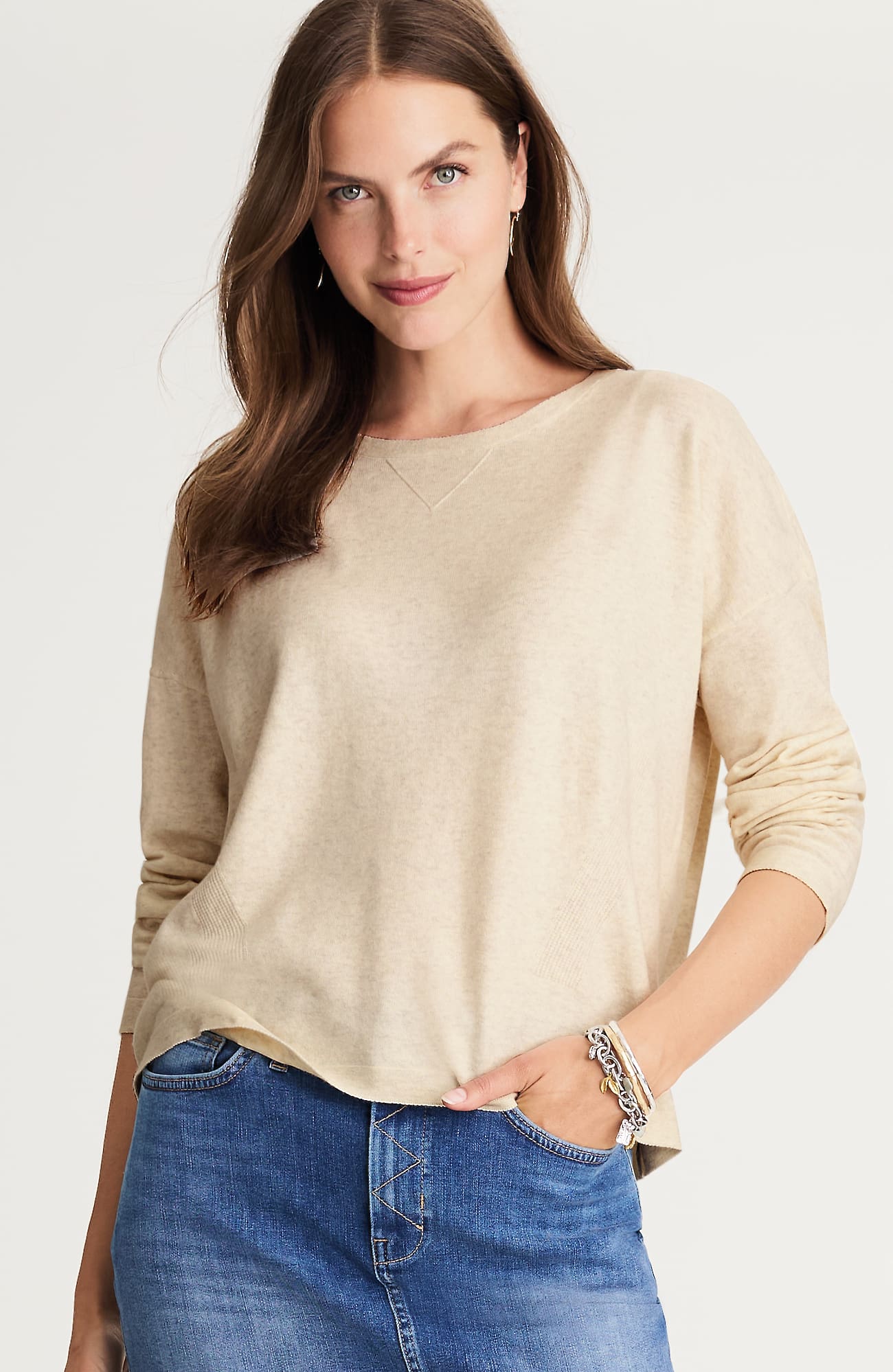 Jjill J.jill Relaxed Pullover Sweater In Brown