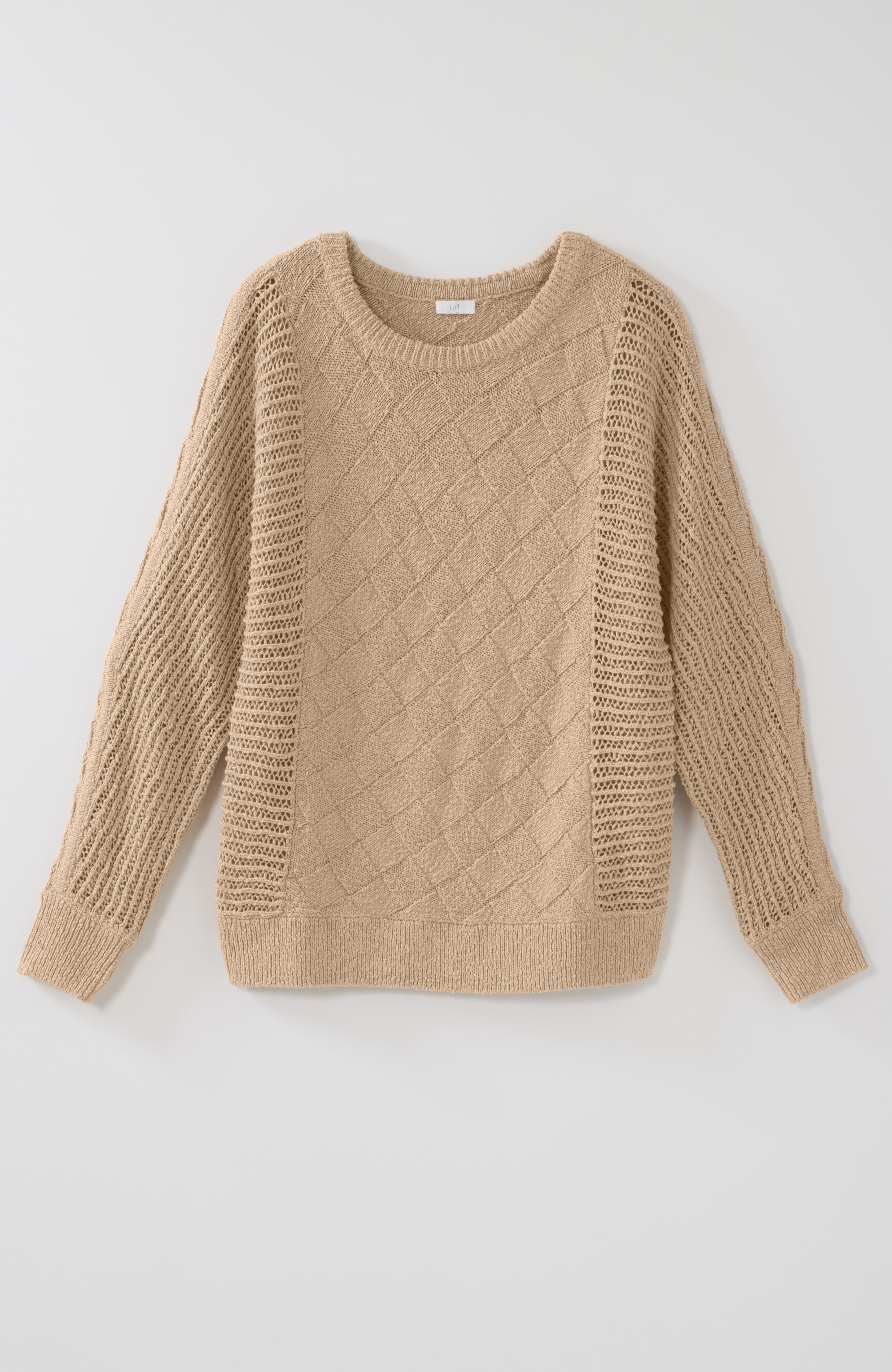 MIXED-TEXTURES PULLOVER SWEATER | JJill