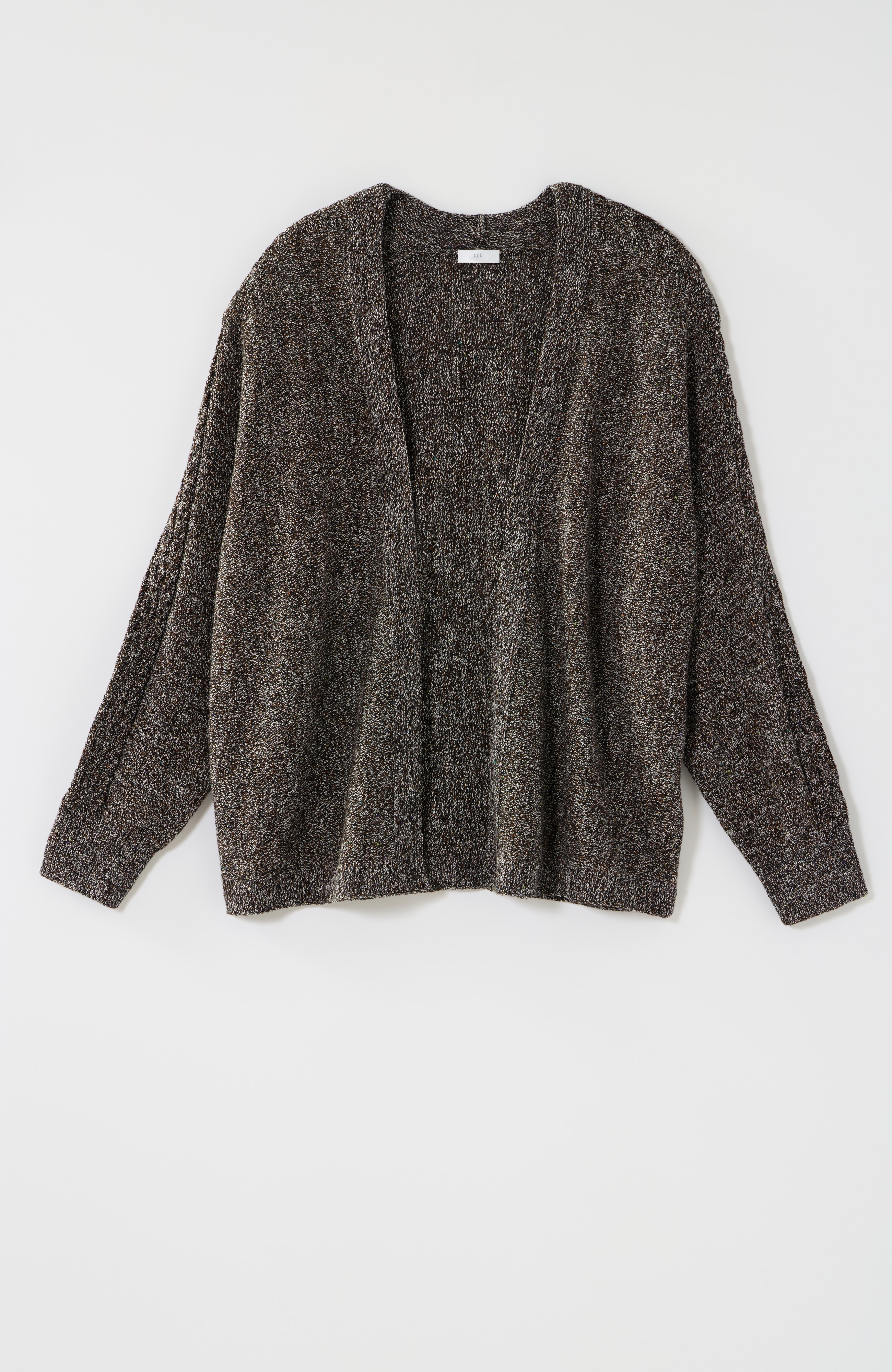 marled dolman-sleeve cardi