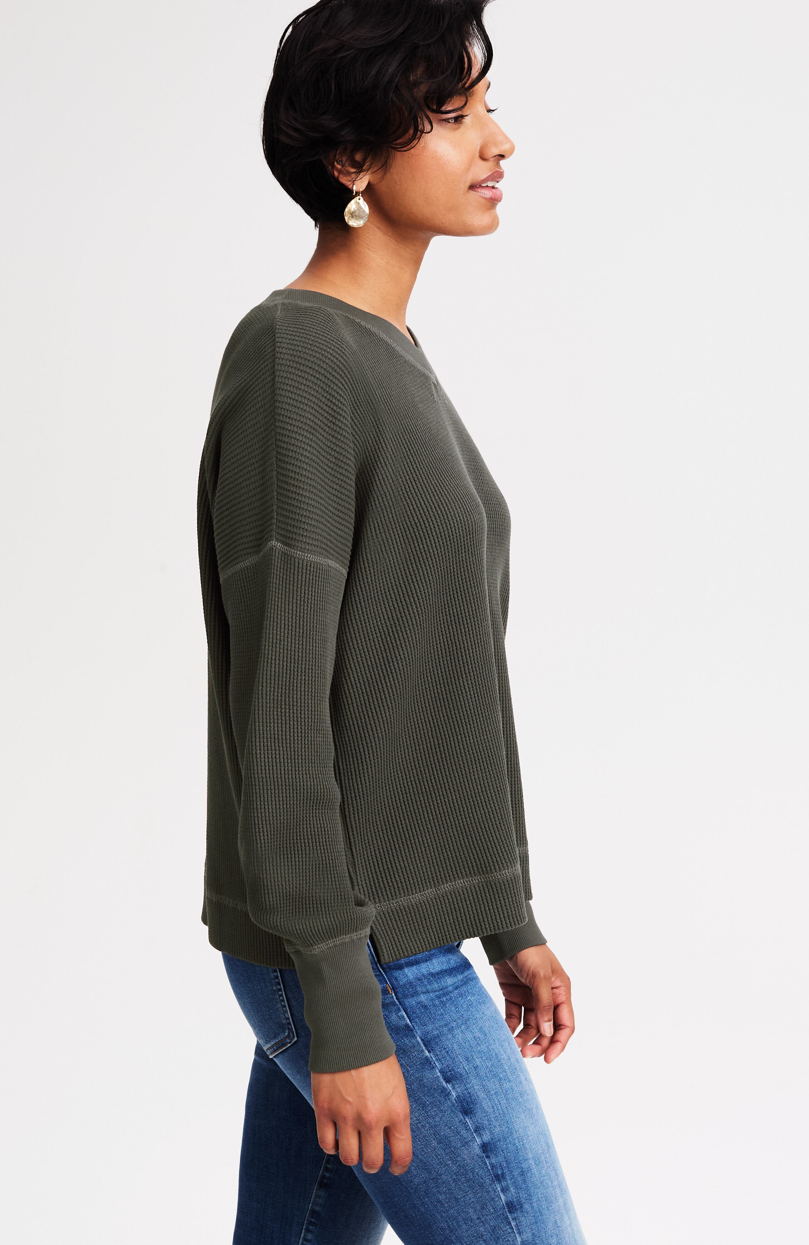 トップス TODAYFUL Rawsilk Waffle Pullover Relaxed Waffle Top | JJill