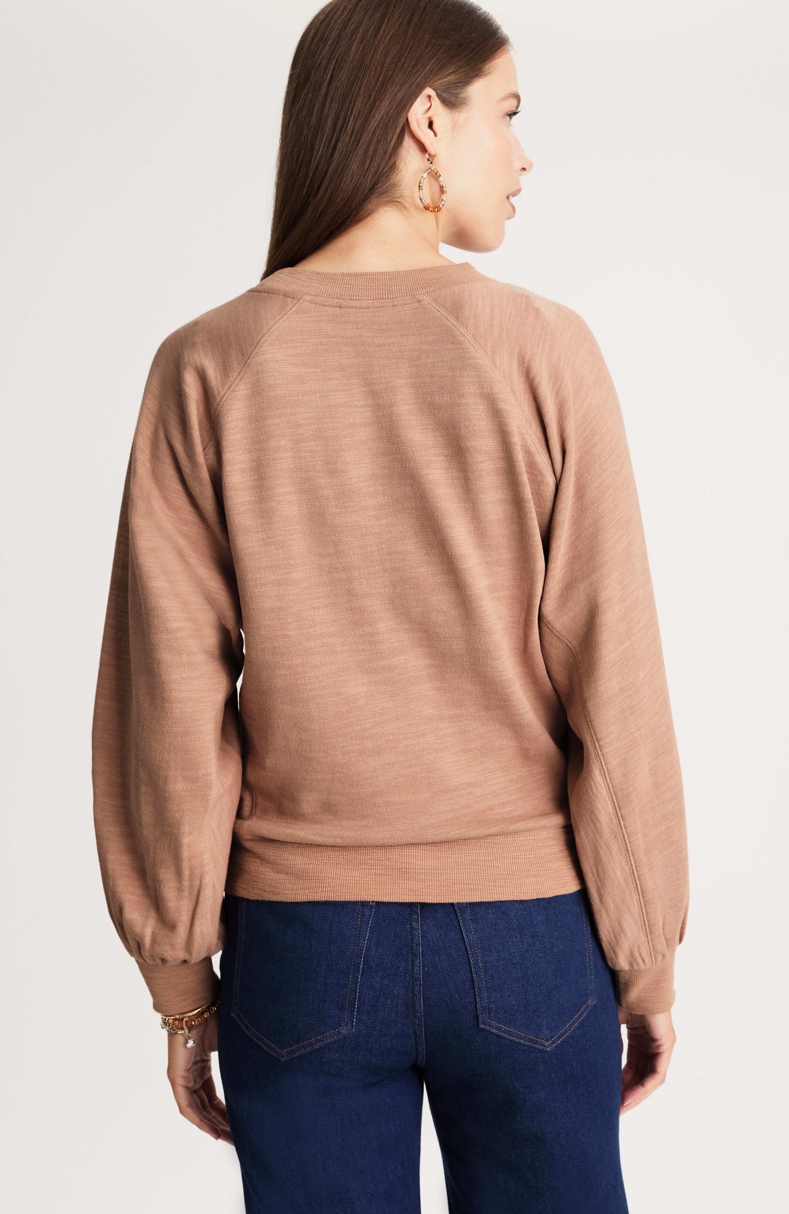 seamed french terry sweatshirt