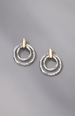 Image for Mixed-Metal Post Drop Hoops