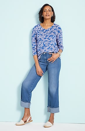 Image for Wide-Leg Cuffed Crops