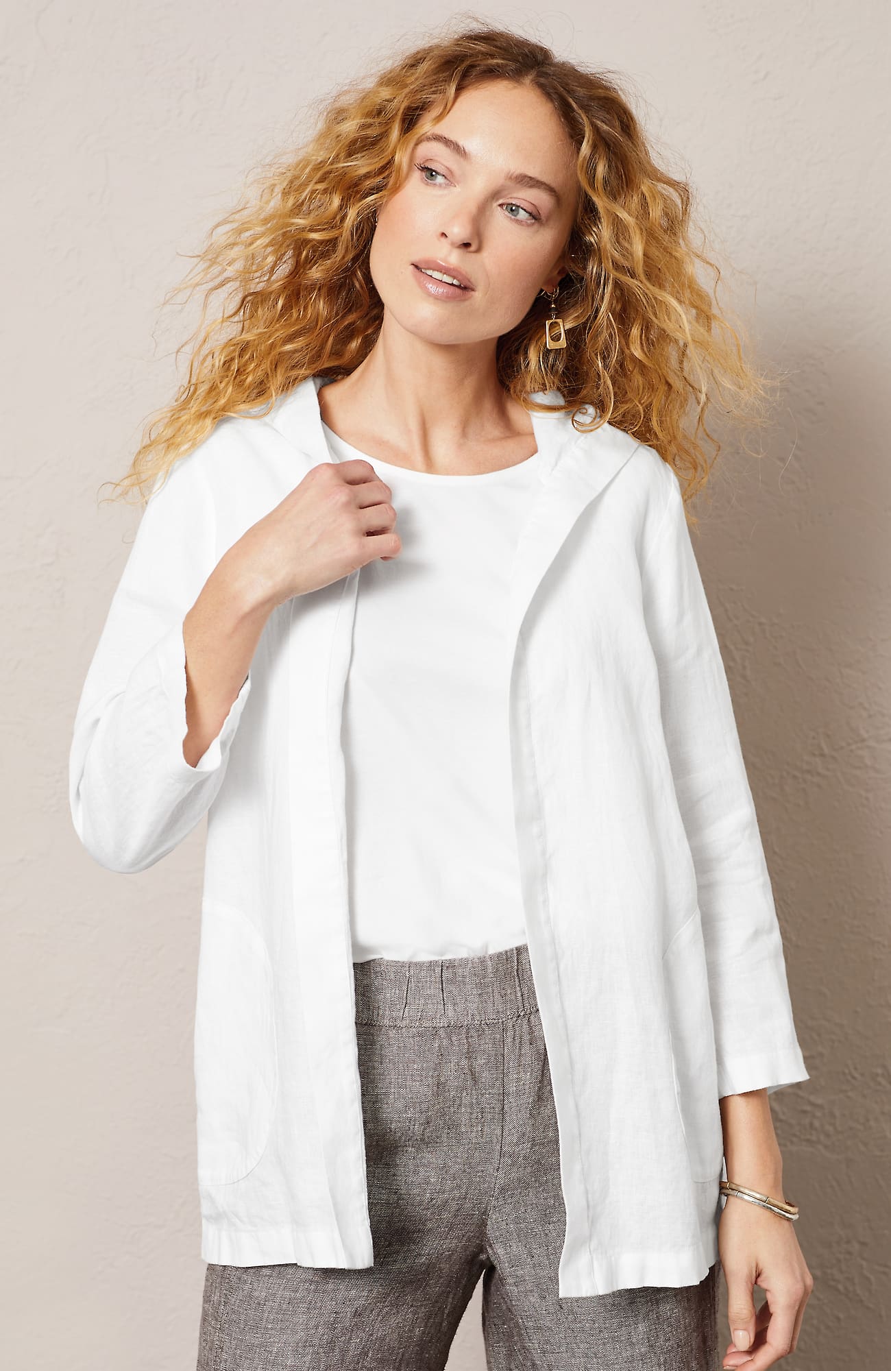 Jjill J.jill Pure Jill Linen Hooded Jacket