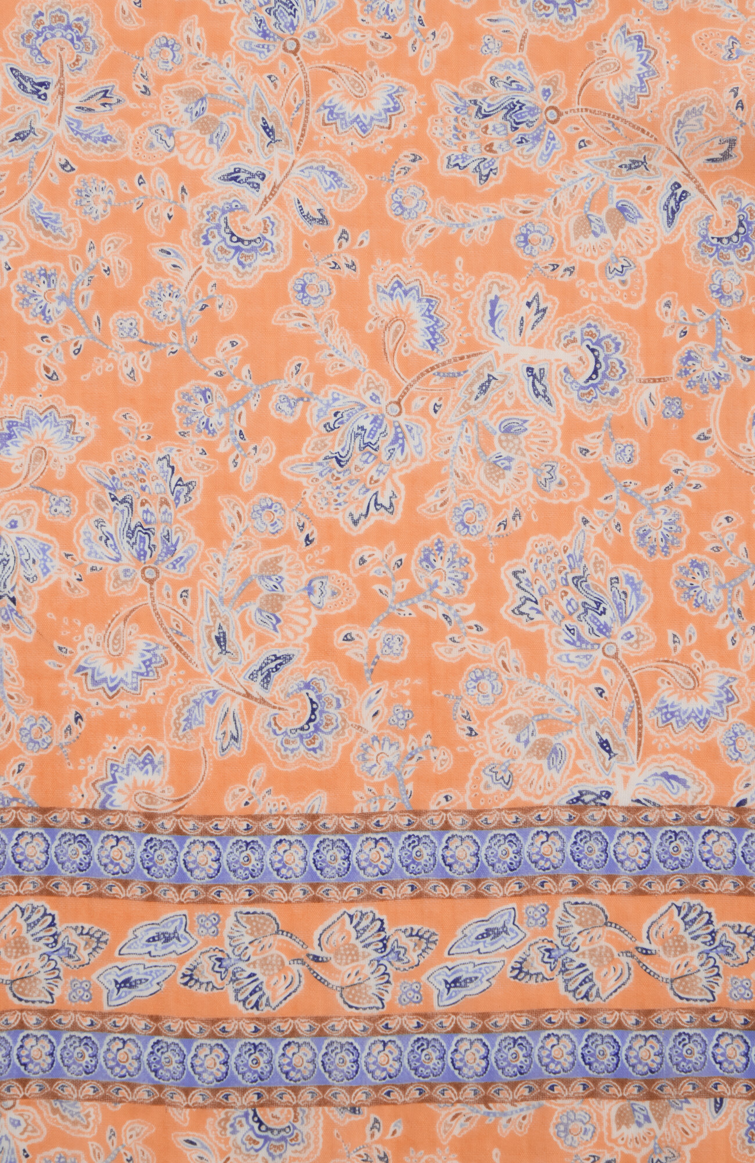 stenciled jacobean skinny scarf