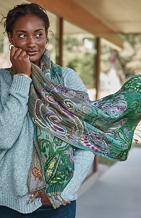 Image for Compassion Fund Paisley Jacquard Scarf