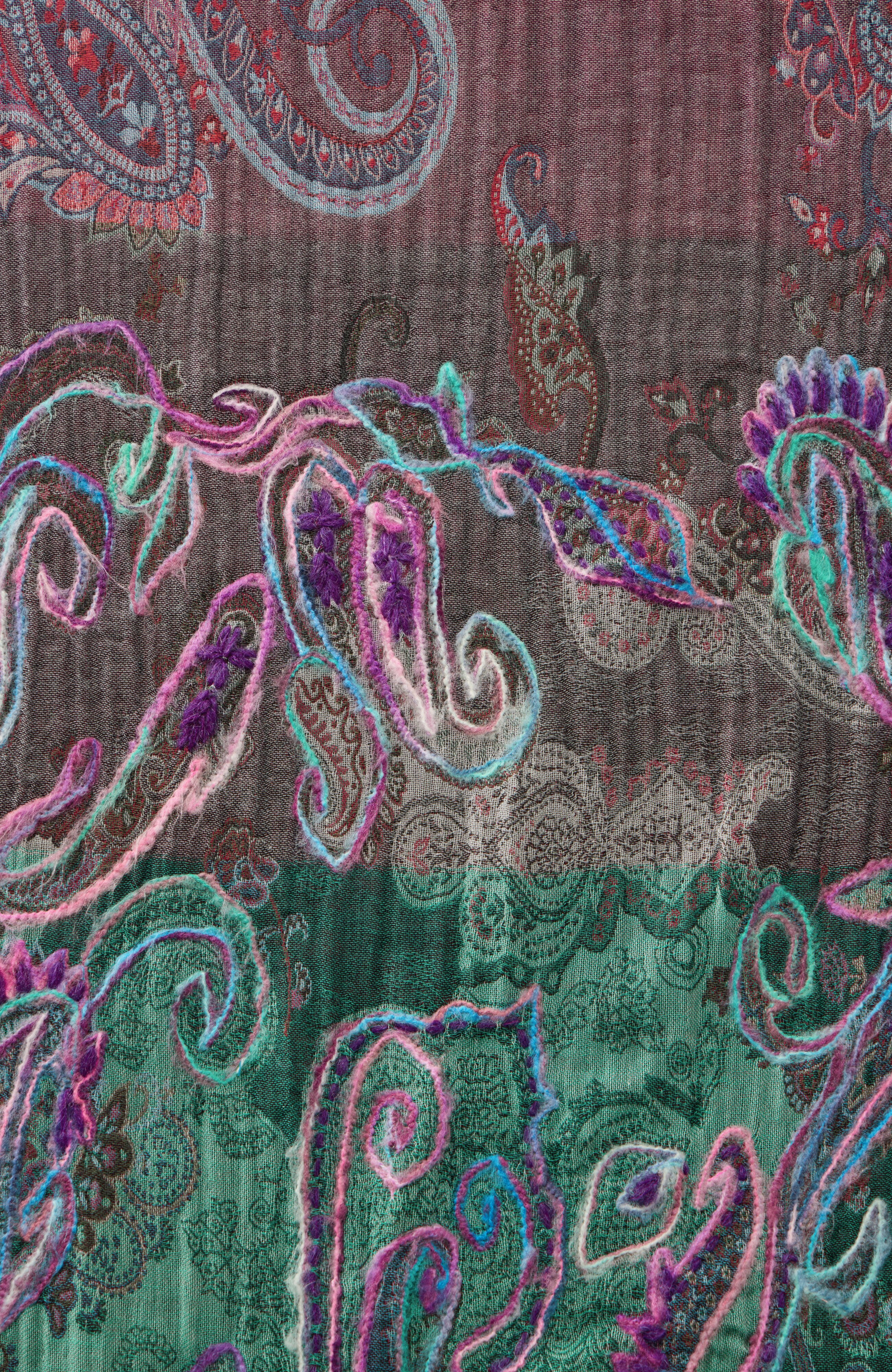 compassion fund paisley jacquard scarf