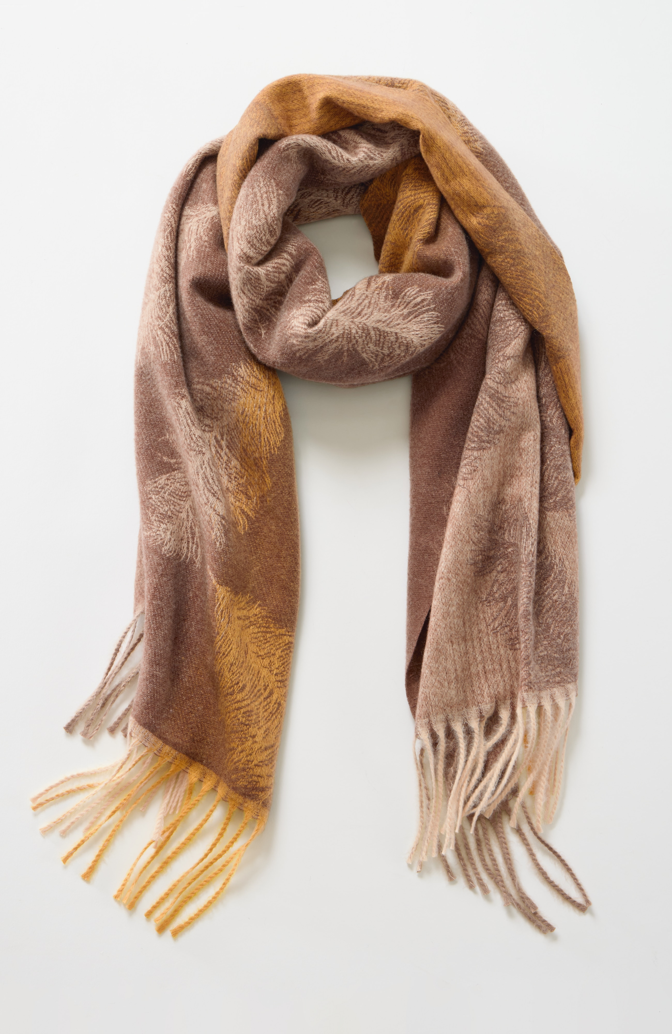 falling leaves oblong scarf