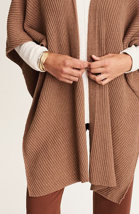 Printed Textured Ruana