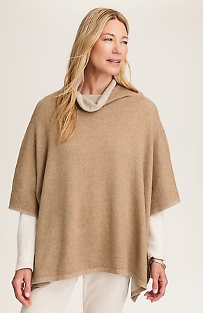 Image for Two-Tone Sweater Poncho
