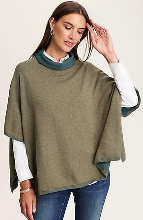 Image for Two-Tone Sweater Poncho