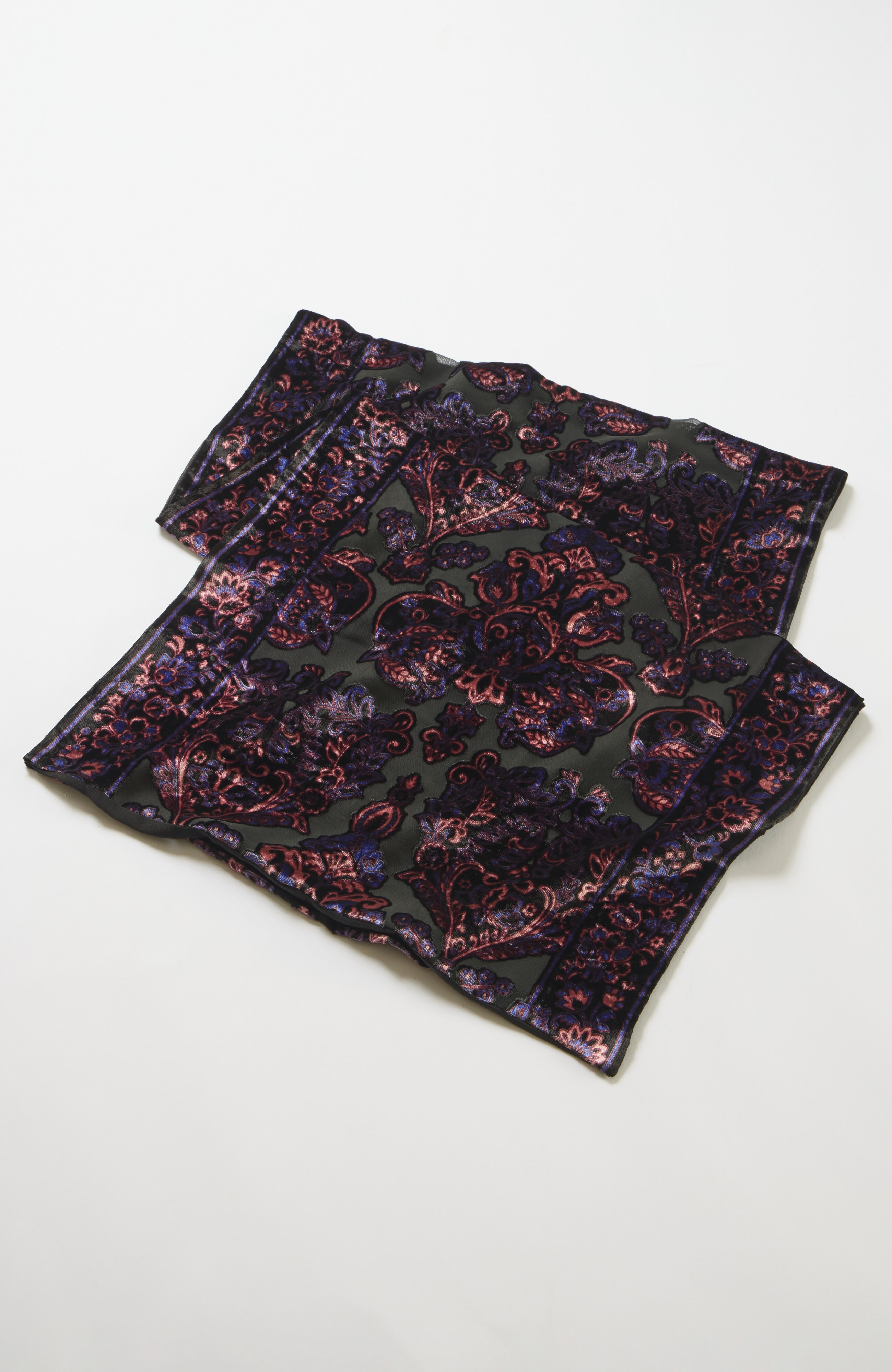 velvet burnout scarf