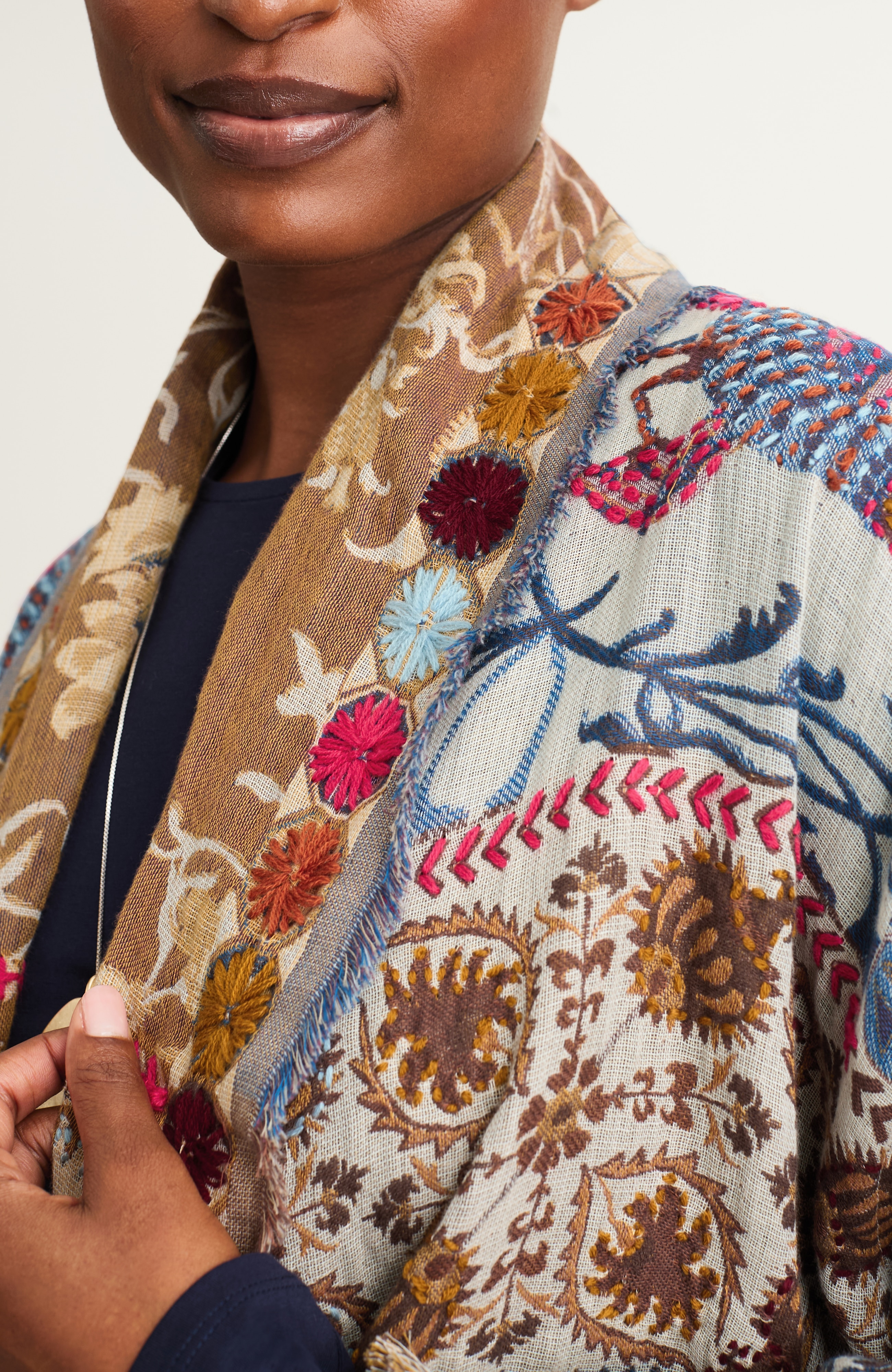 Hand-Embroidered Jacquard Soft Jacket | JJill
