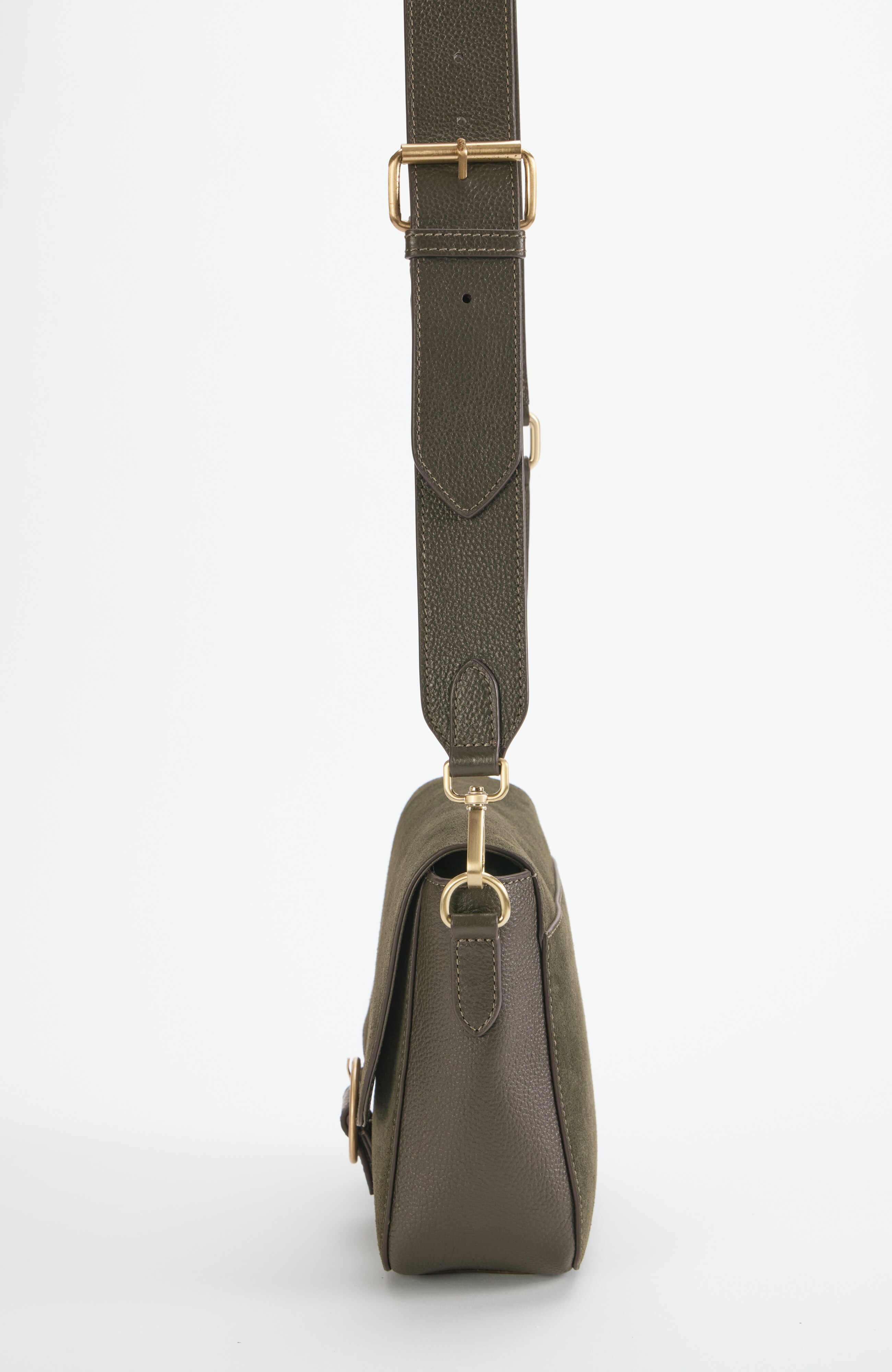 suede & leather crossbody