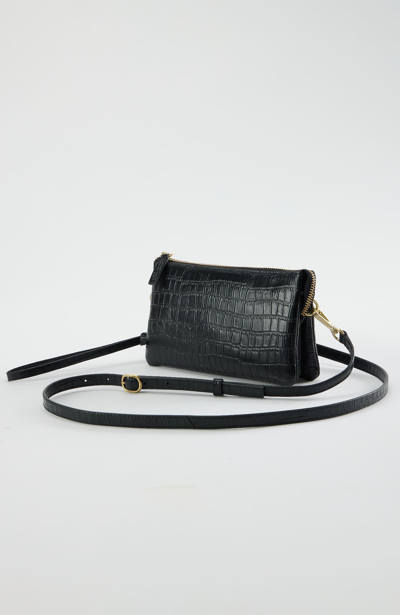 Jjill J.jill Embossed Leather 3-in-1 Crossbody In Black