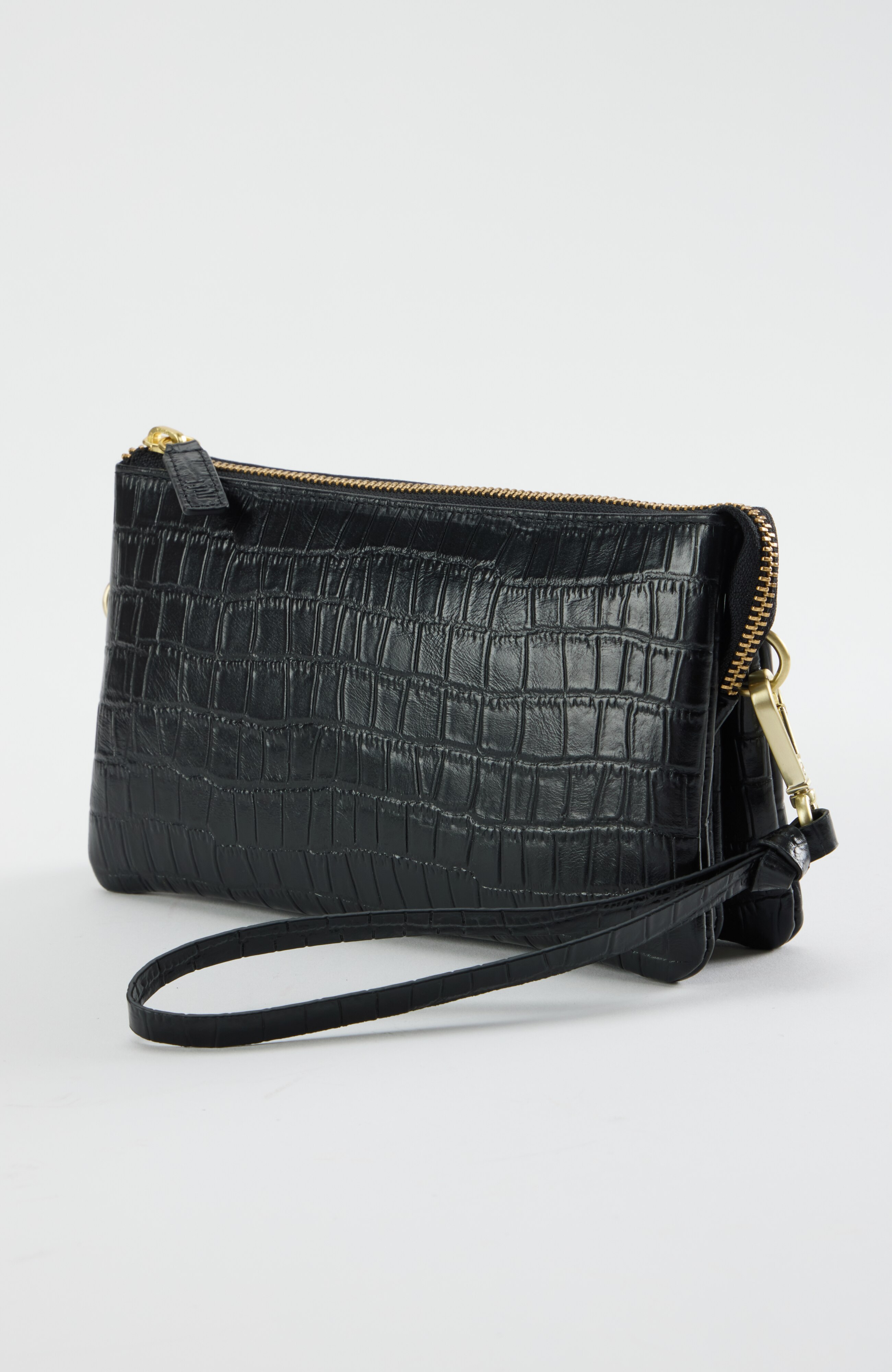 embossed leather 3-in-1 crossbody