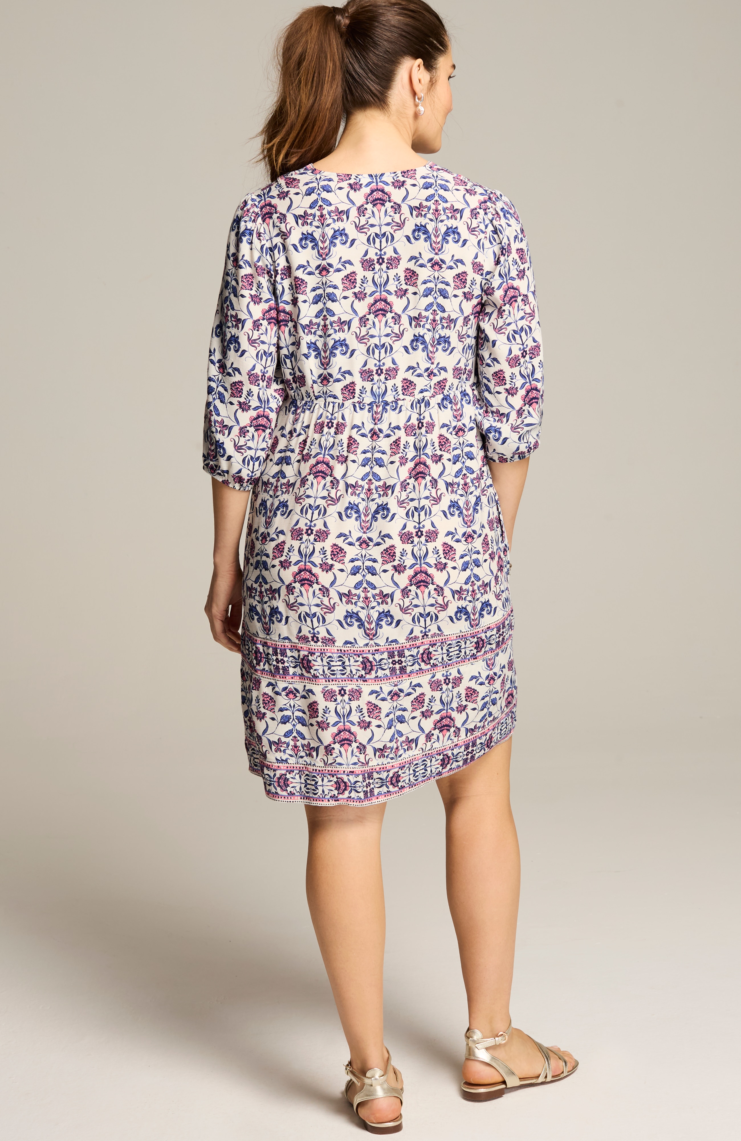 ventura border-printed dress