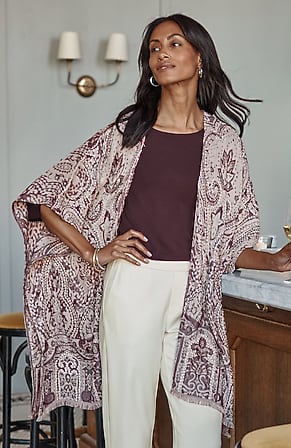 Image for Beaded Jacquard Ruana