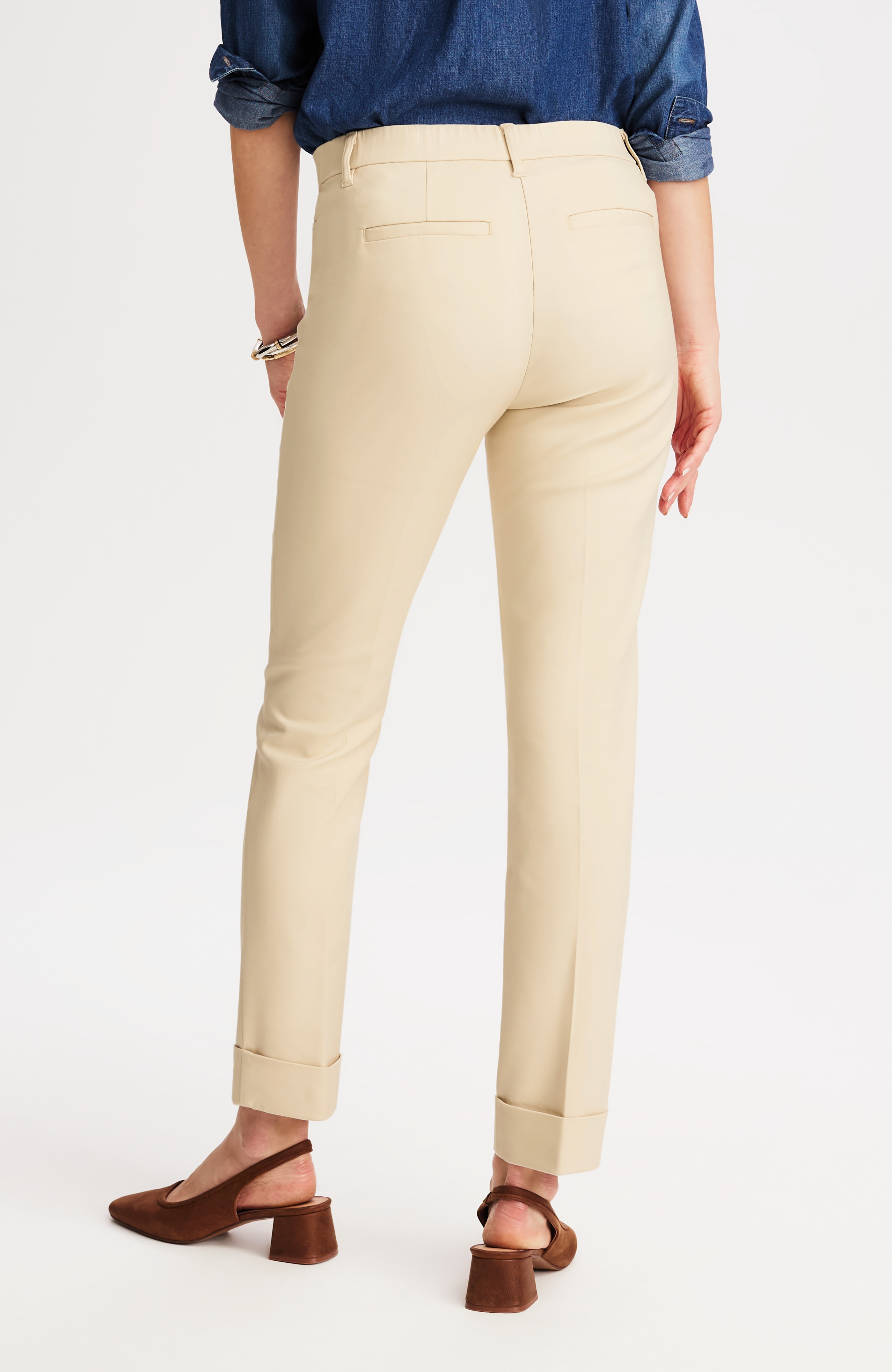 VERSATILE COTTON-STRETCH CUFFED PANTS | JJill