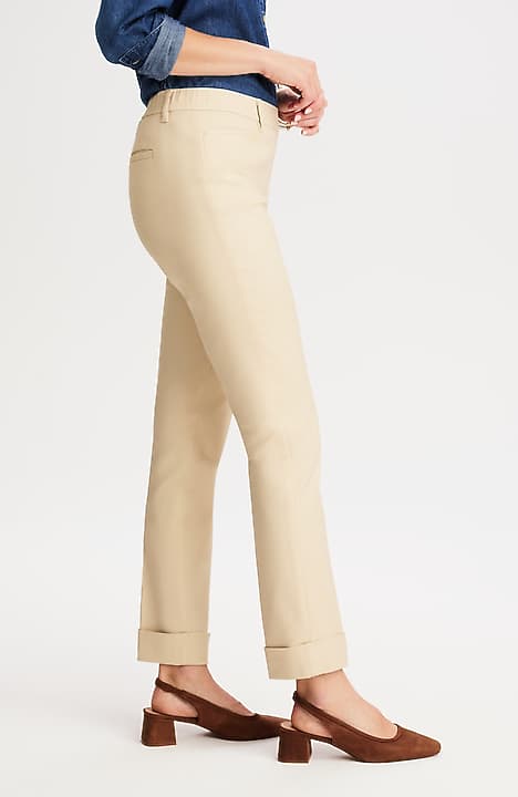 VERSATILE COTTON-STRETCH CUFFED PANTS | JJill