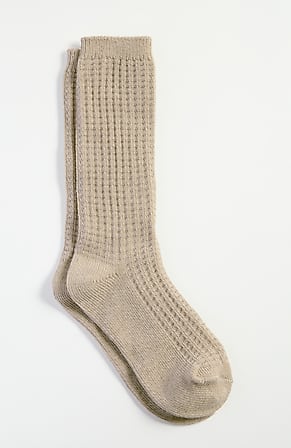 Image for Waffle-Textured Boot Socks