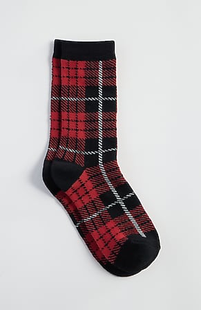 Image for Plaid Crew Socks