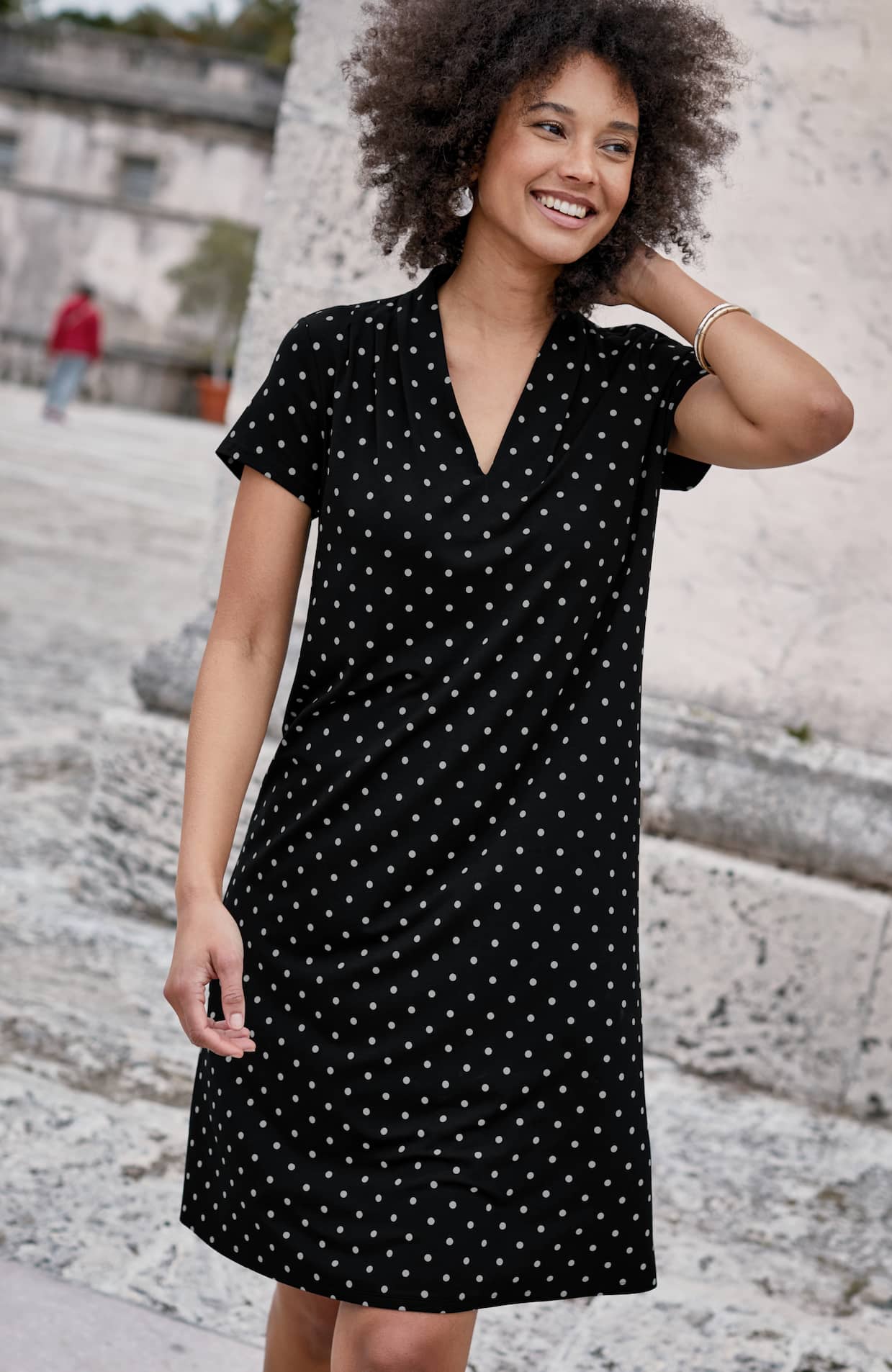 Wearever Cap-Sleeve A-Line Dress | JJill