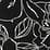 black hand drawn garden, $84.99