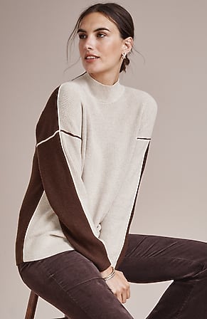 Image for Ribbed Color-Blocked Sweater