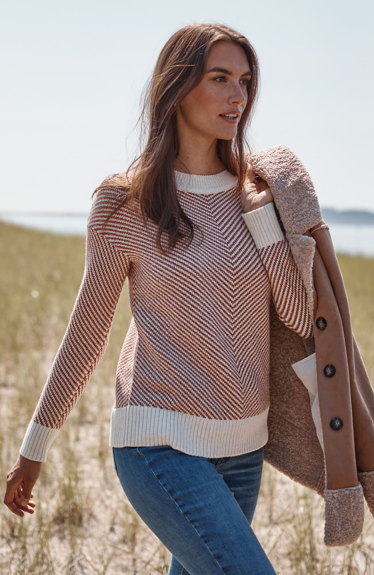 Jjill J.jill Chevron-pattern Sweater