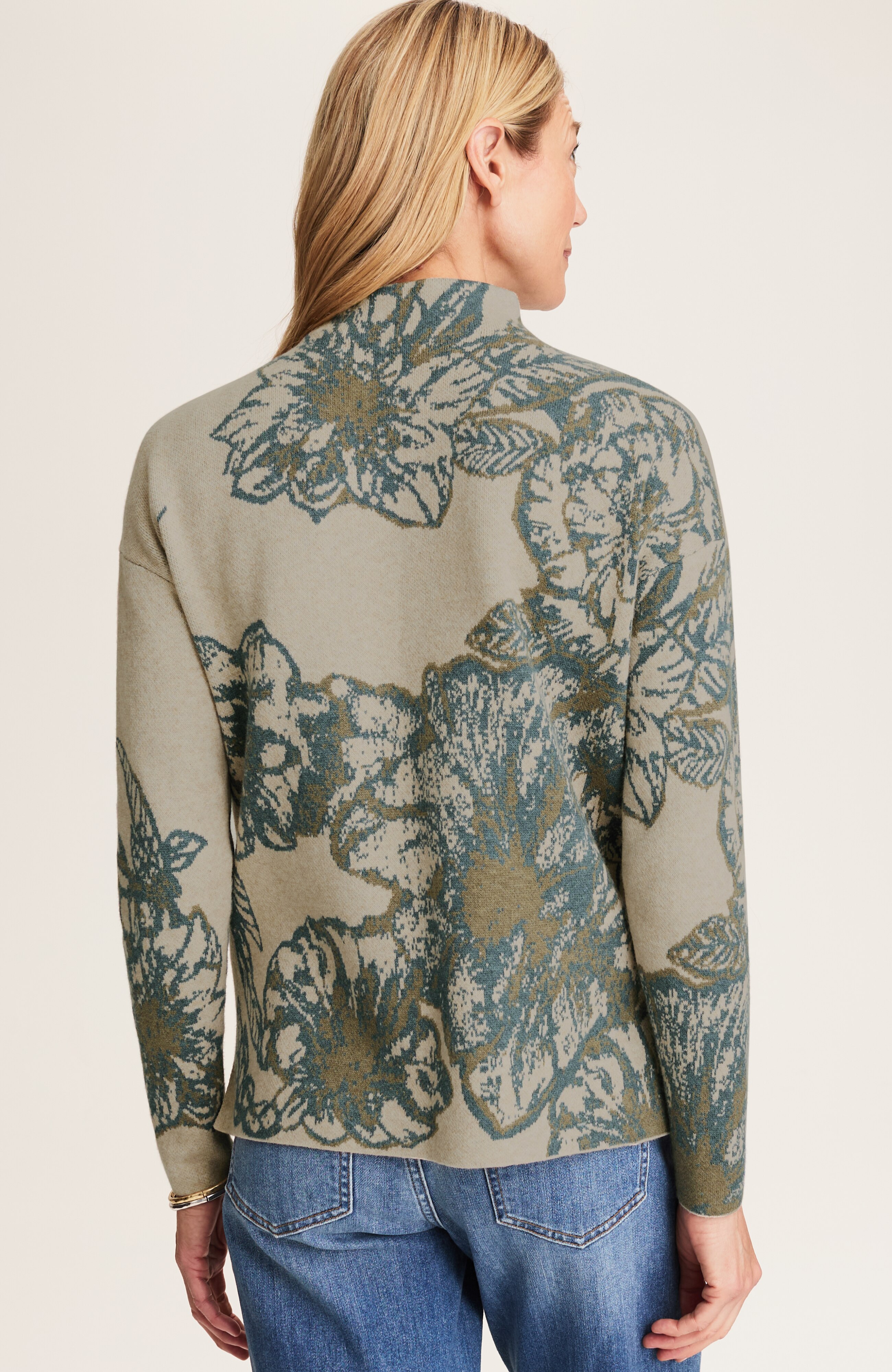 tapestry-jacquard sweater
