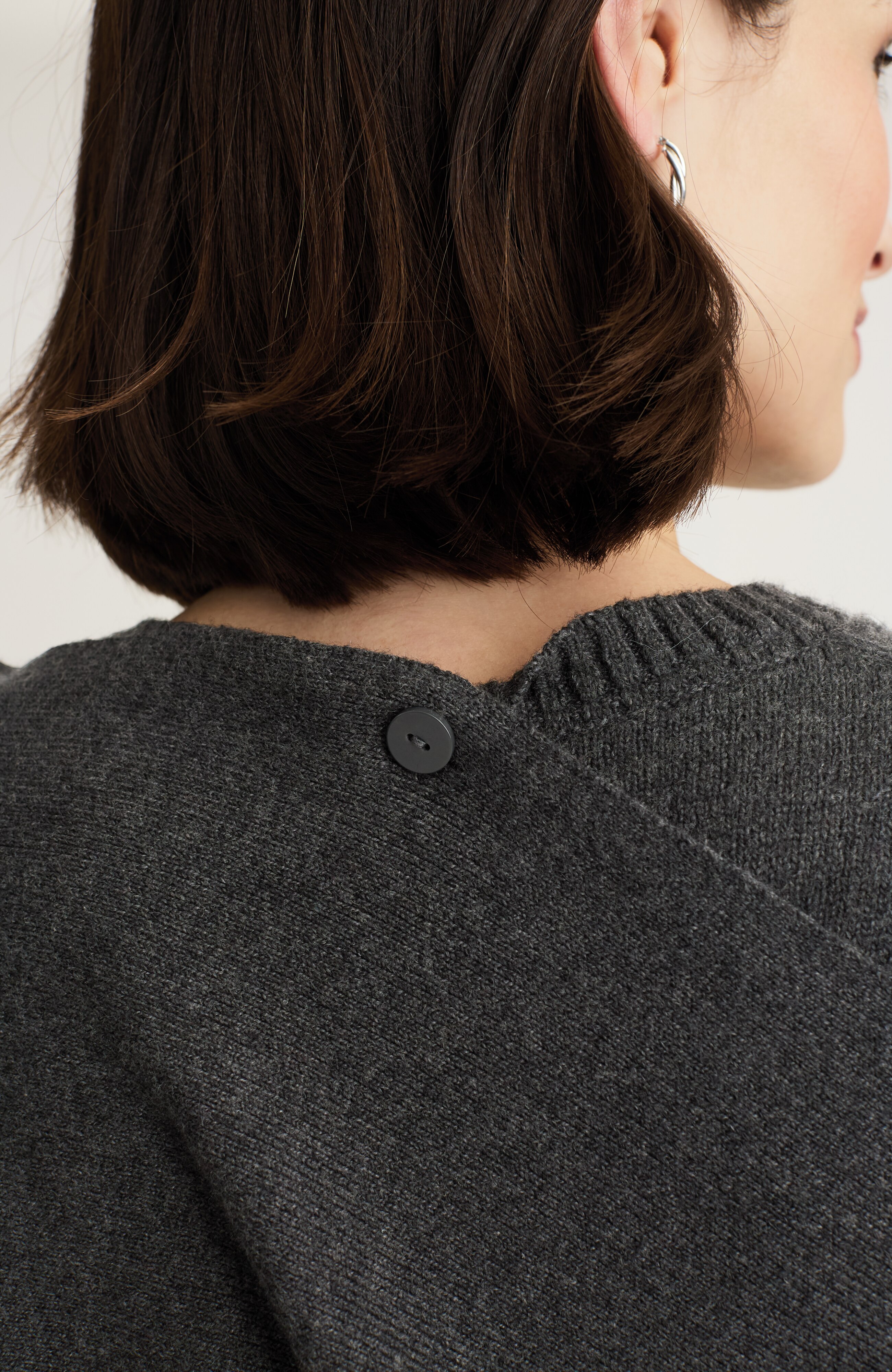 DETACHABLE-SCARF CREW-NECK SWEATER | JJill