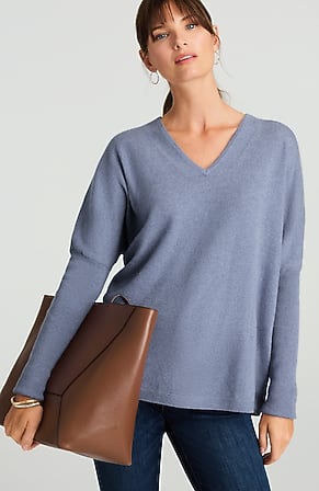 Image for Pure Jill Recycled Cashmere V-Neck Sweater