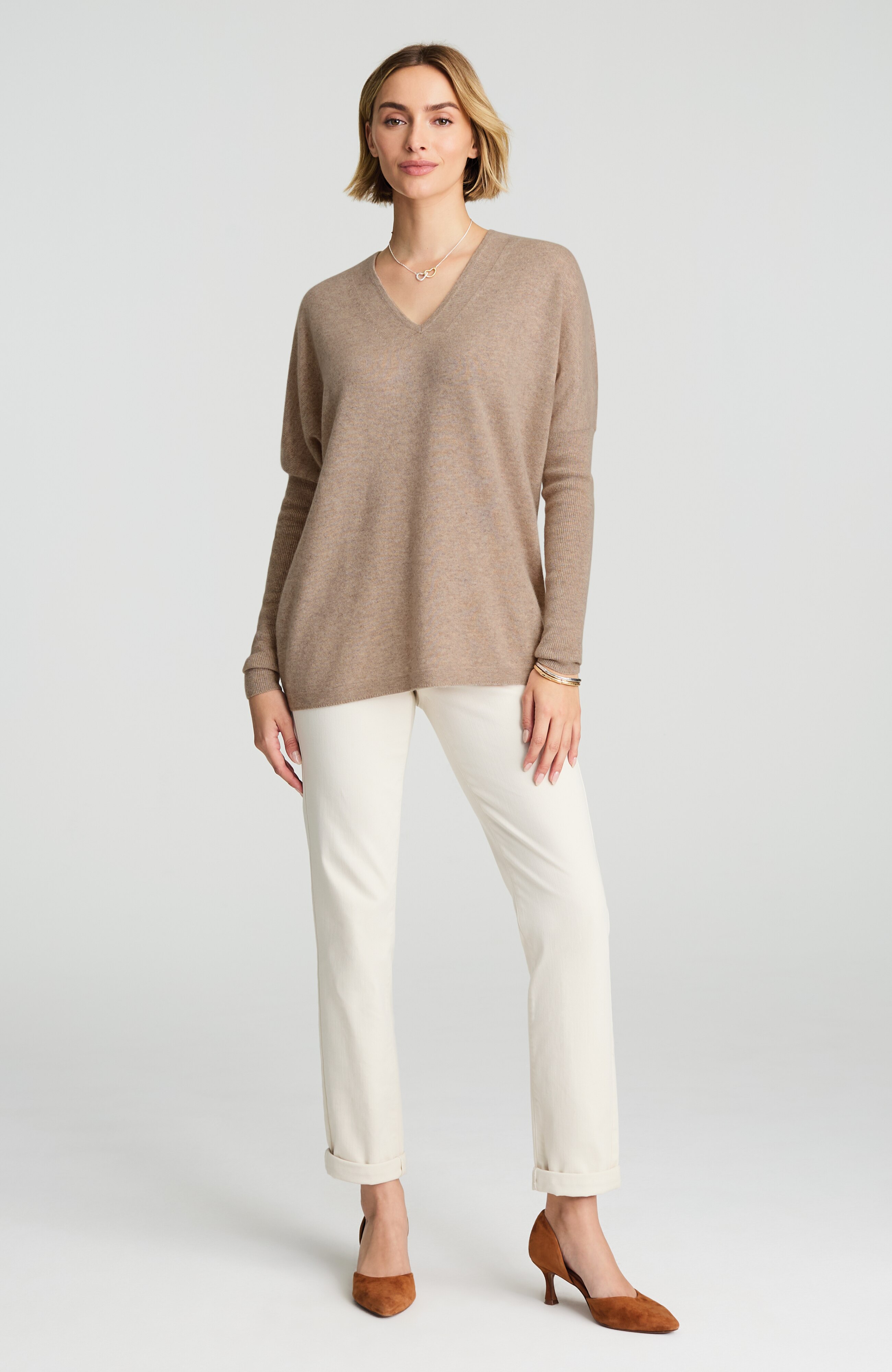 PURE JILL CASHMERE V-NECK SWEATER | JJill