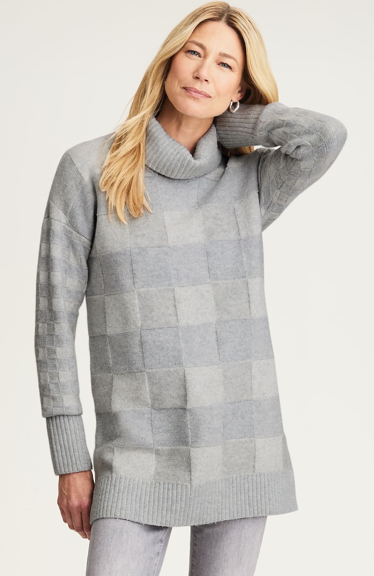 Jjill J.jill Checkered Turtleneck Sweater