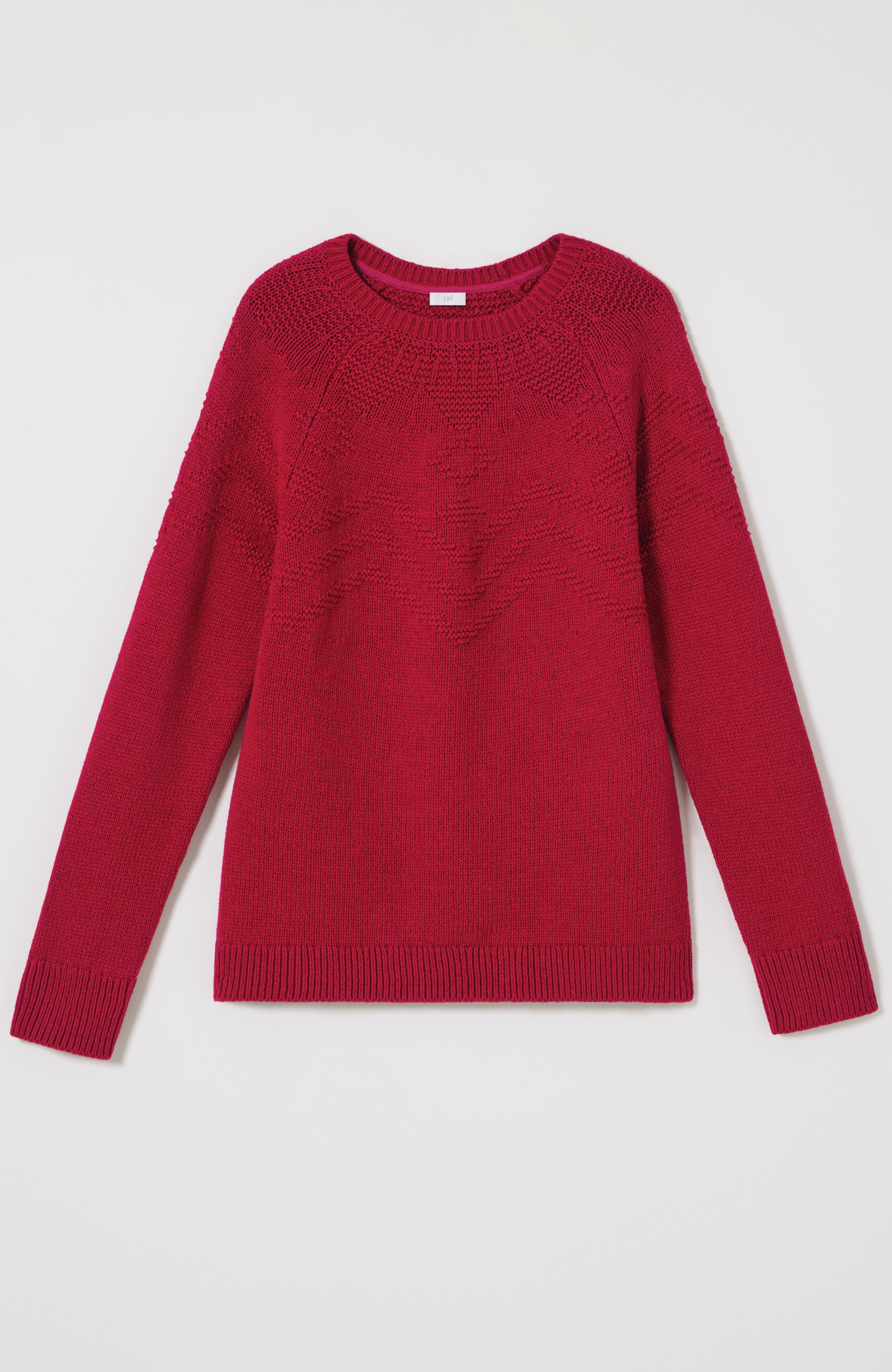 textured-yoke sweater