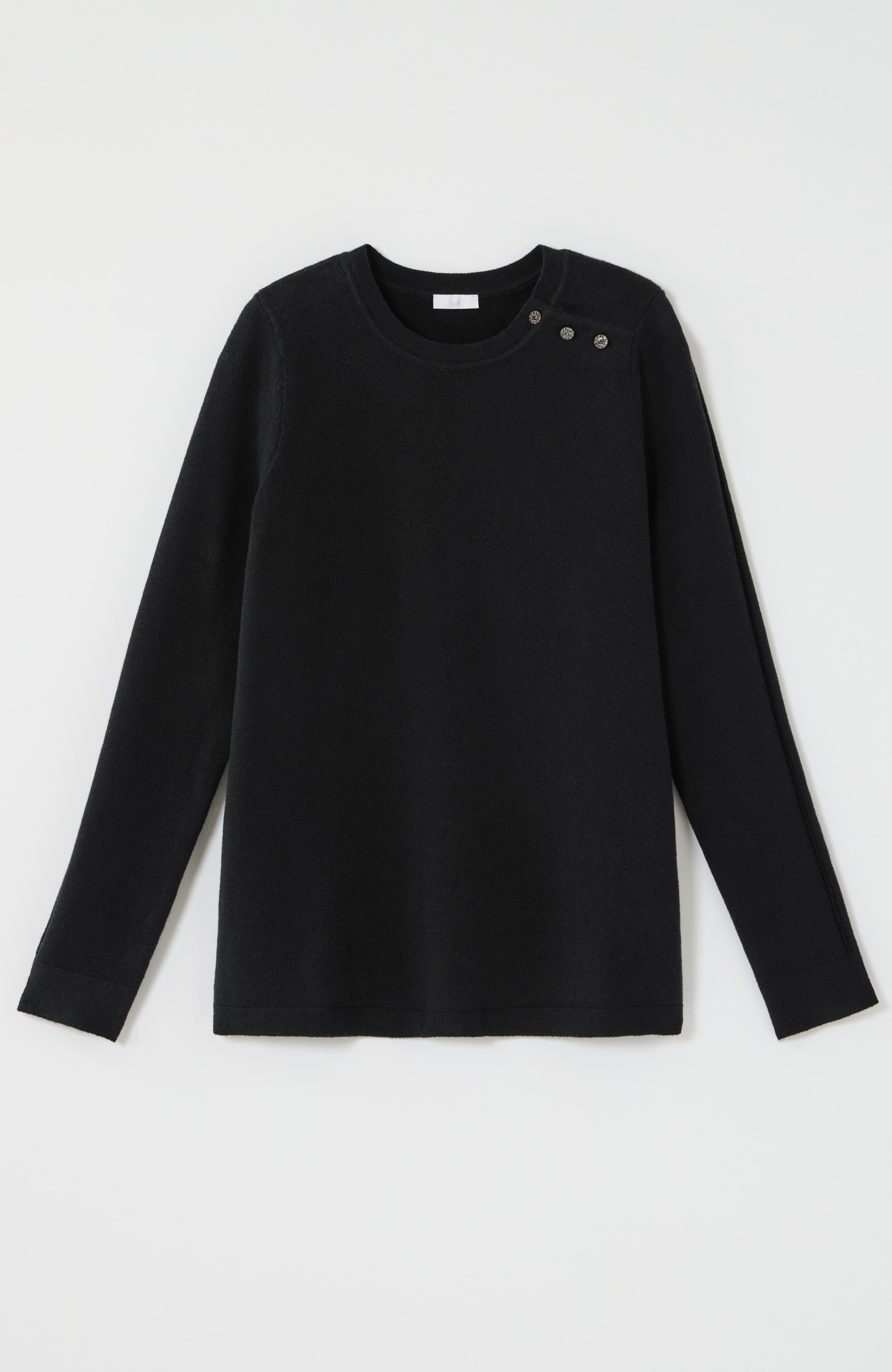 JEWELED-BUTTON-SHOULDER SWEATER | JJill