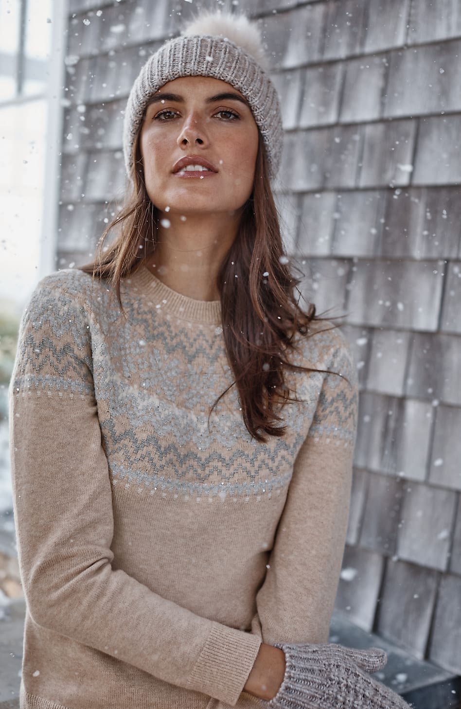 Jjill Fair Isle Hat in Oatmeal Heather Multi J. Jill | Accessories | Jjill Fair Isle Hat In Oatmeal  main image 3