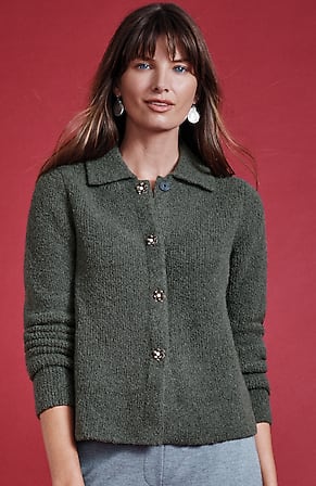 Image for Collared Bouclé Cardi