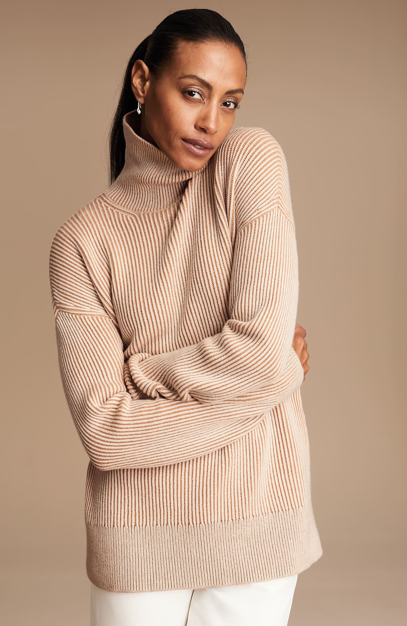 Jjill J.jill Pure Jill Textured Ribbed-knit Sweater