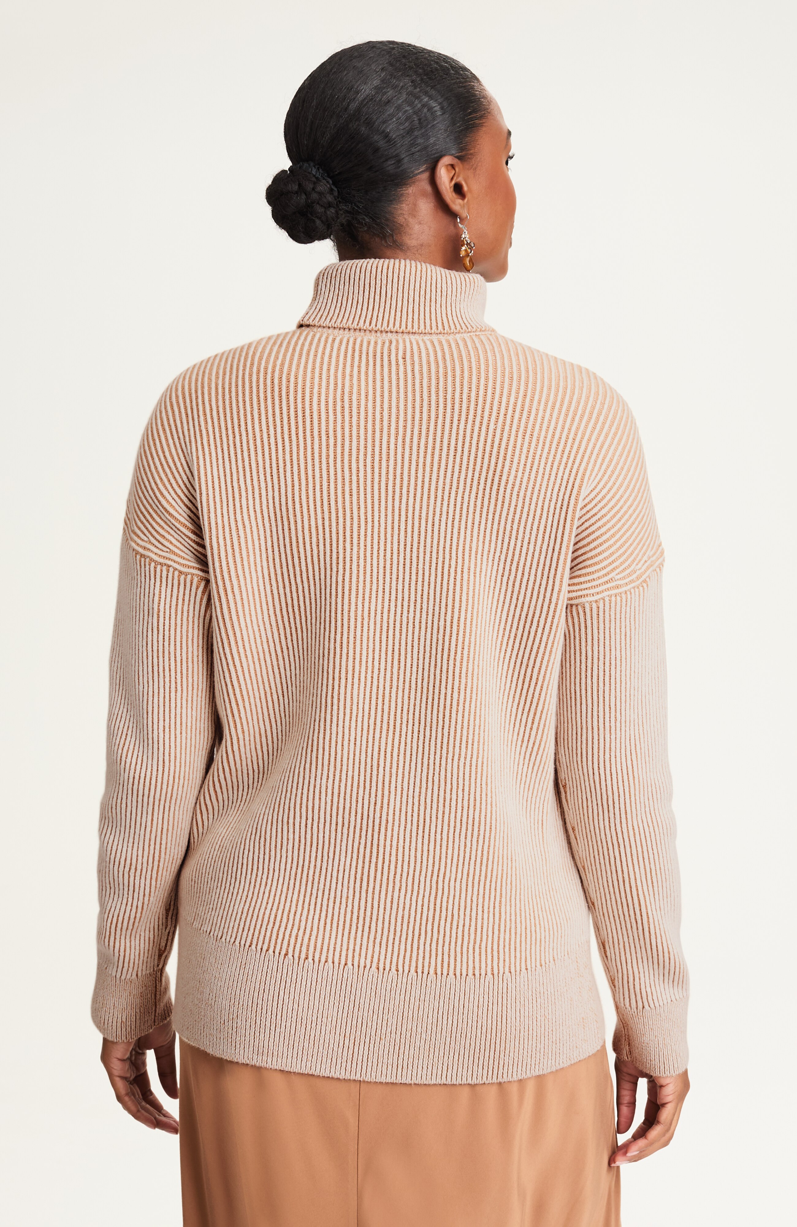 pure jill textured ribbed-knit sweater