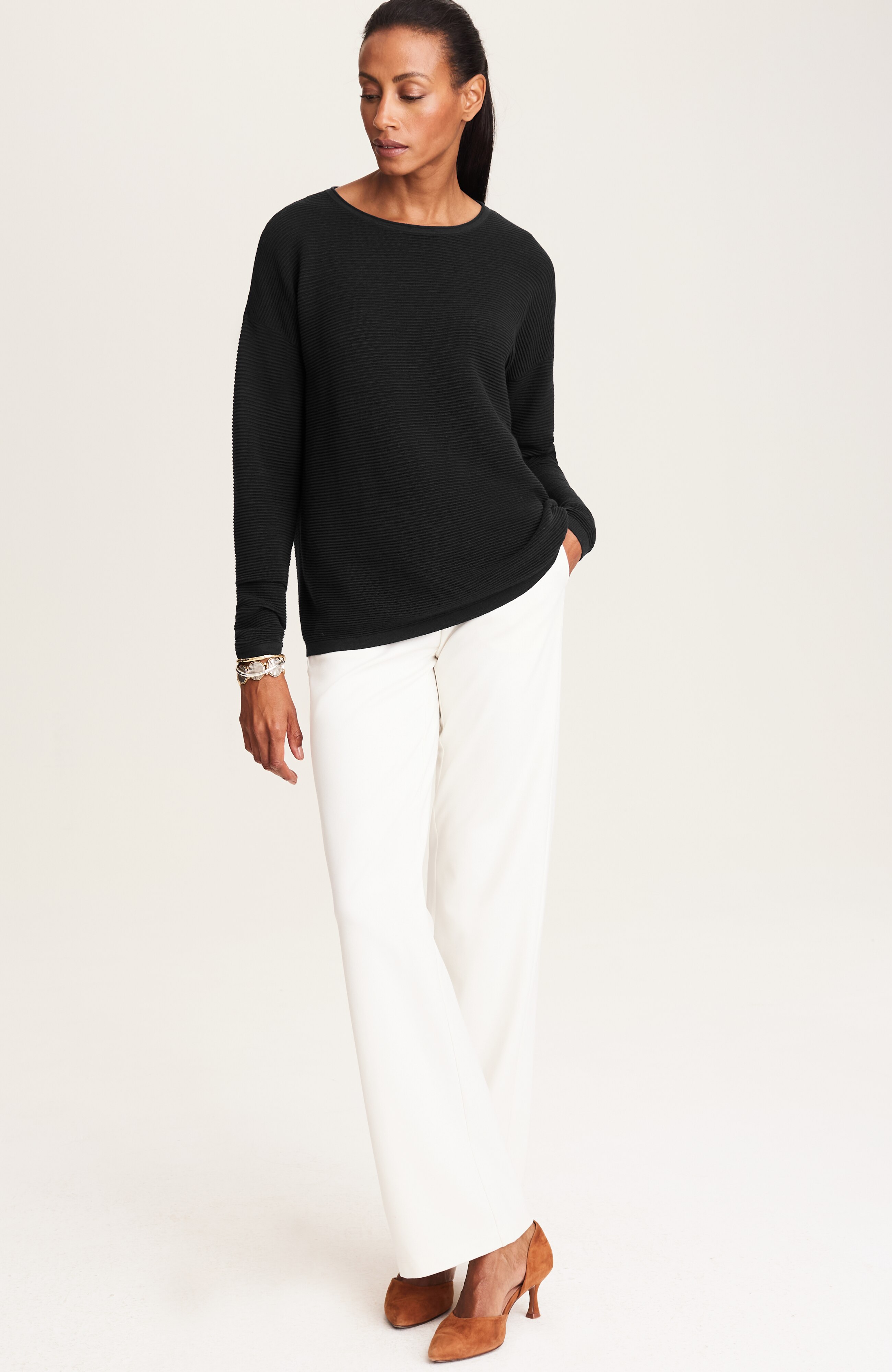 wearever ottoman-textured sweater